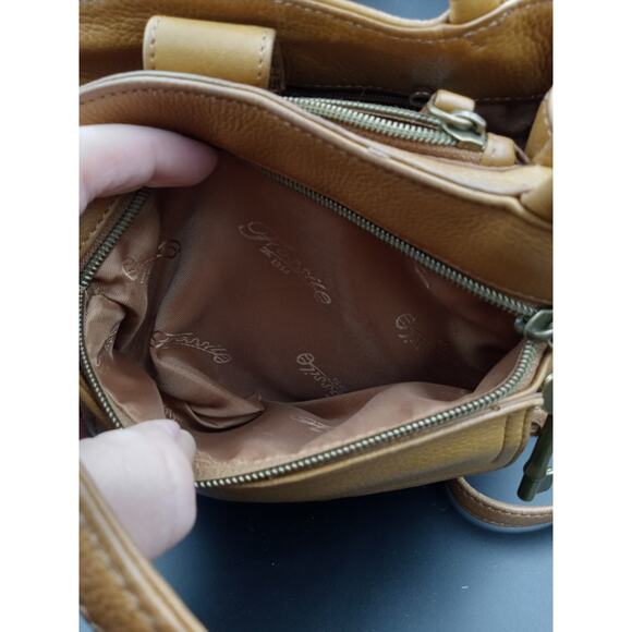 FOSSIL Purse Tan Genuine Leather Crossbody/Shoulder Handbag 75082 - Picture 12 of 16